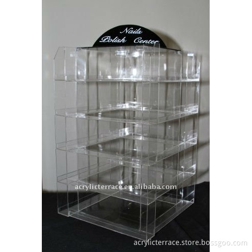 Nail Polish Table Rack Display (Hold Up To 144 Bottles Spinable